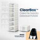 Clear Box™ - Caixa De Sapato Dobrável Portátil + (BRINDE EXCLUSIVO)