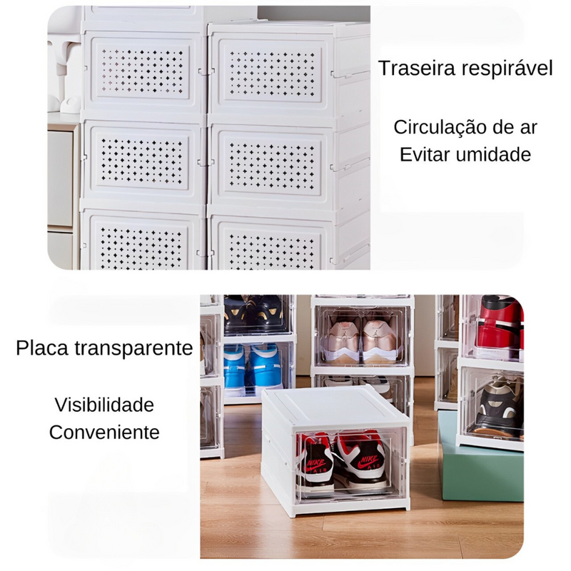 Clear Box™ - Sapateira Dobrável Portátil + (BRINDE EXCLUSIVO) 3