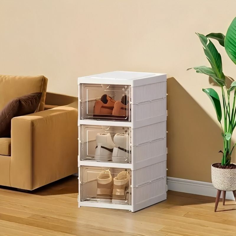 Clear Box™ - Caixa De Sapato Dobrável Portátil + (BRINDE EXCLUSIVO)