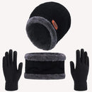 Kit Inverno Unissex Touca de Frio com Gola Forrada e Luva