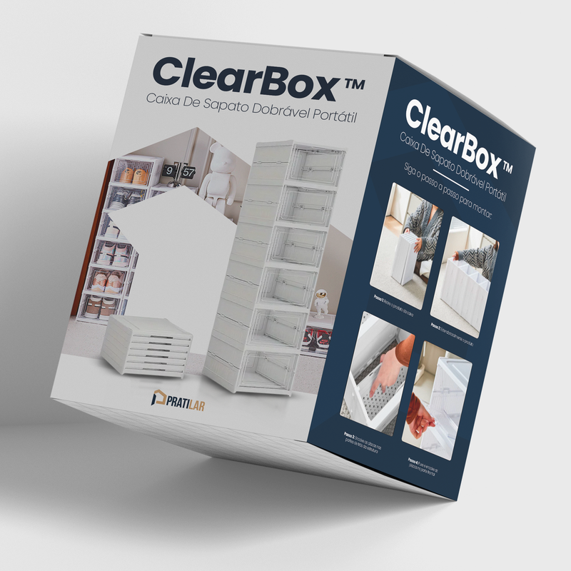 Clear Box™ - Sapateira Dobrável Portátil + (BRINDE EXCLUSIVO) 3