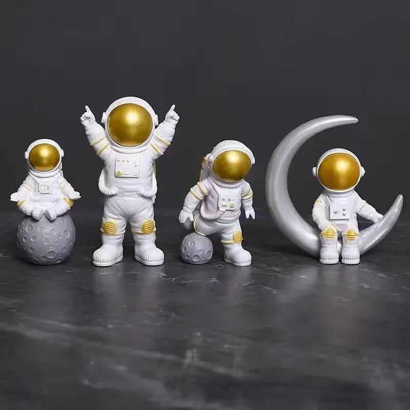 Escultura Decorativa Astronauta - 4 peças